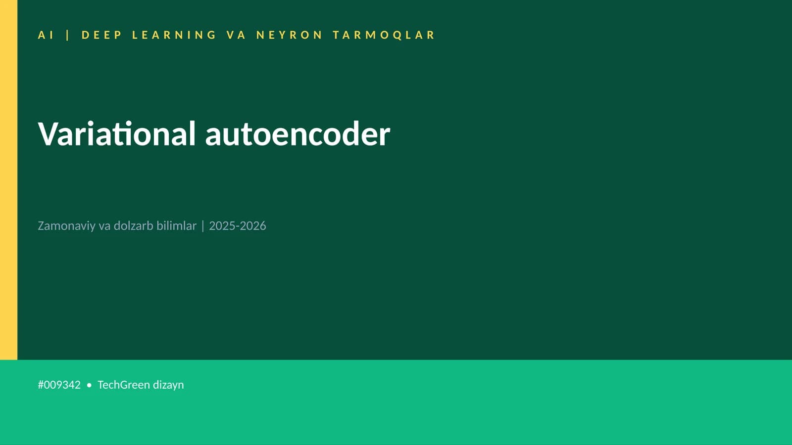 AI | DEEP LEARNING VA NEYRON TARMOQLAR