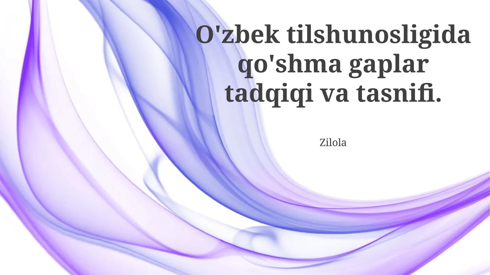 O'zbek Murakkab Gaplarining Tasnifi