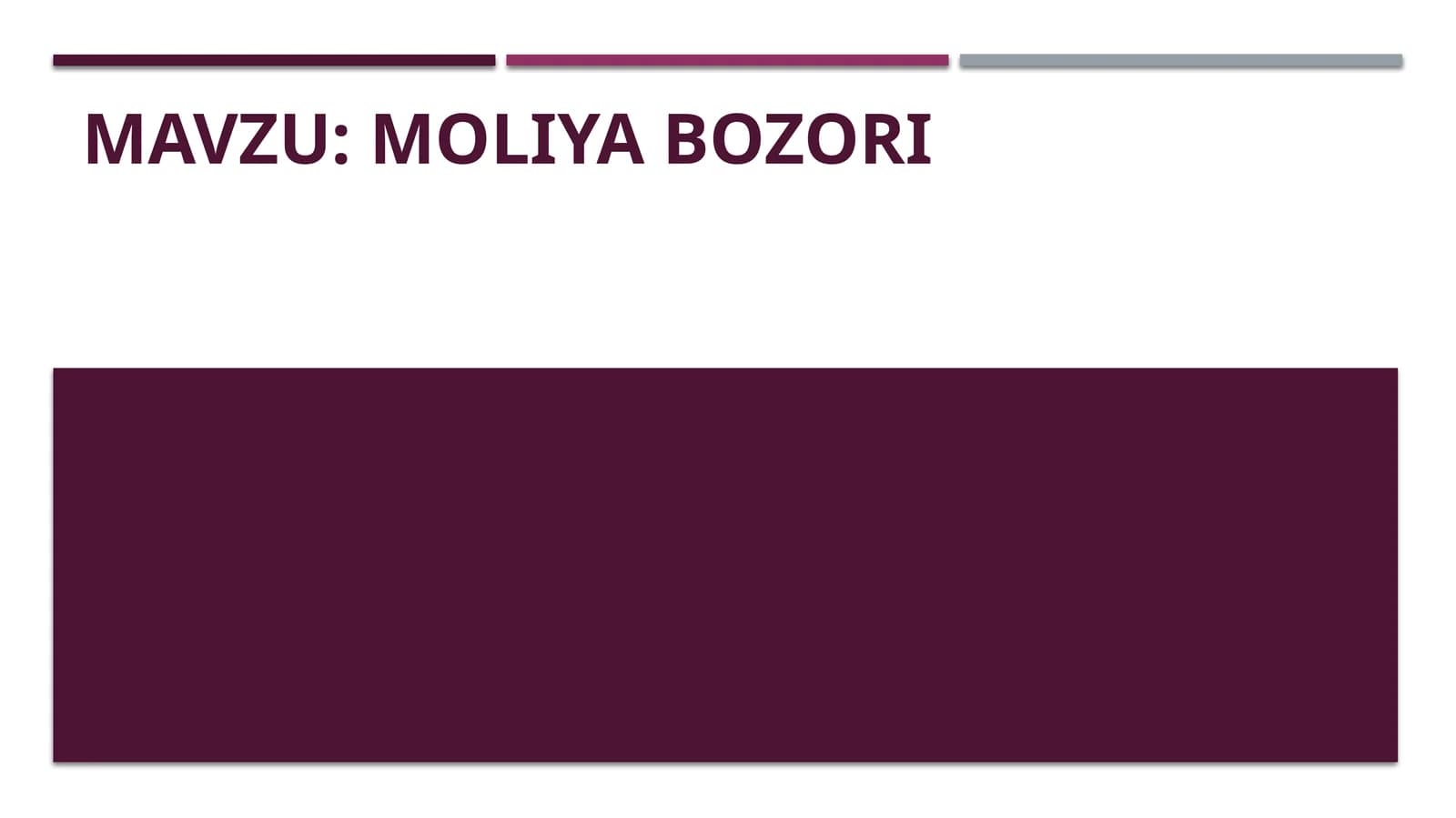 Moliya bozori