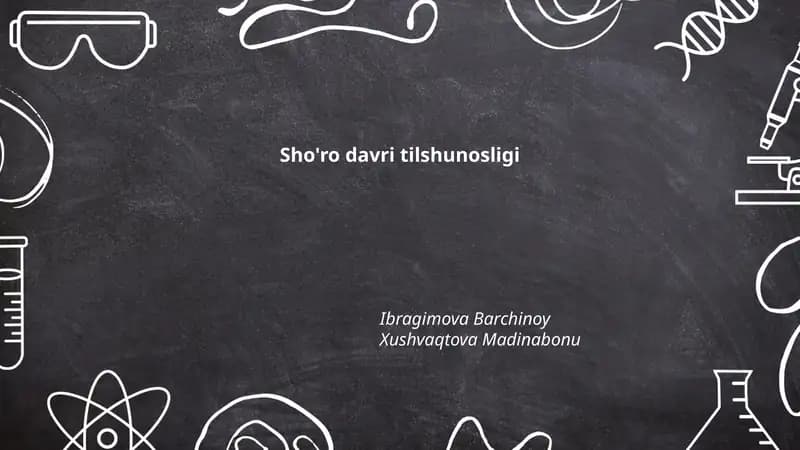 Sho'ro davri tilshunosligi