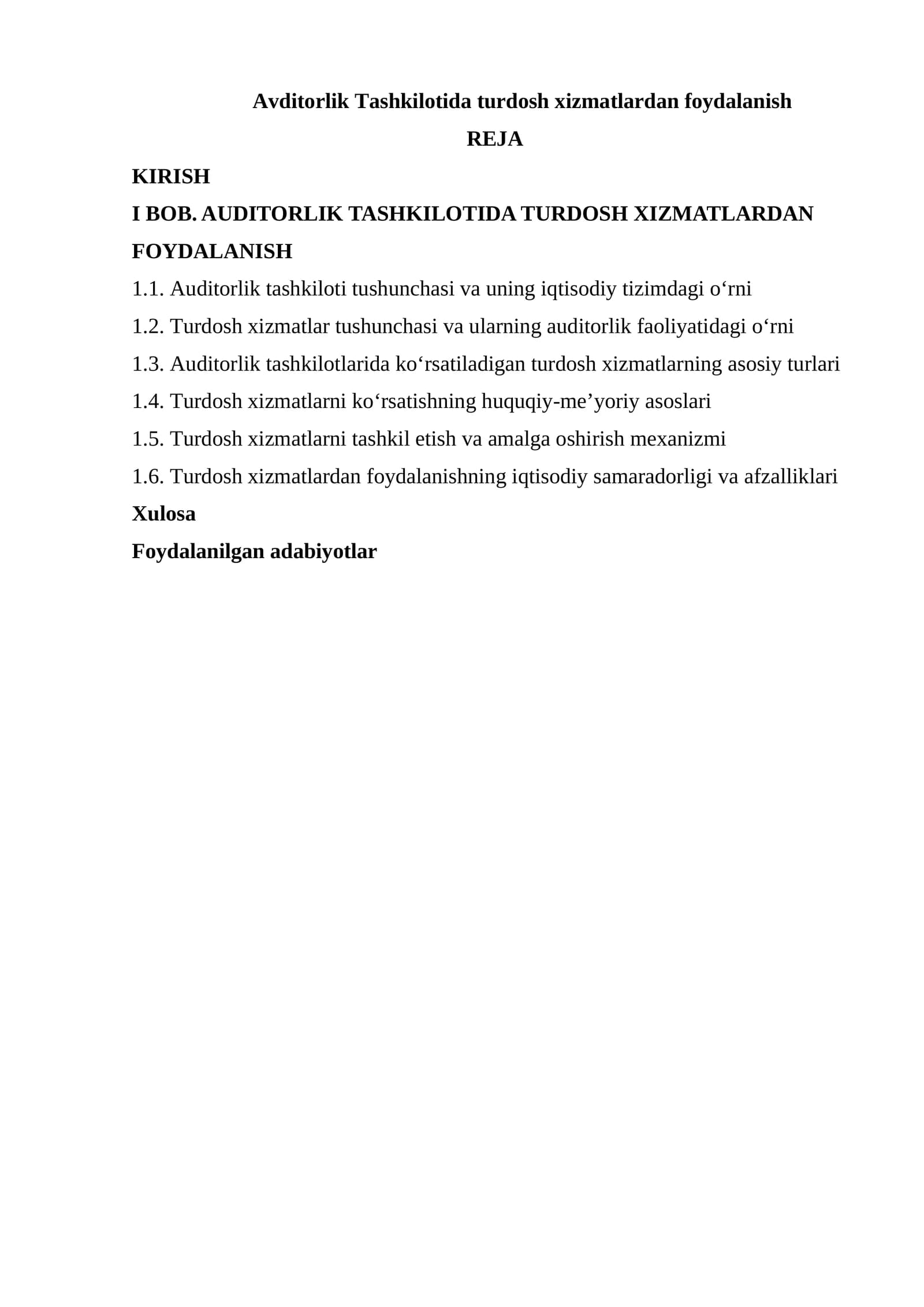 Turdosh xizmatlardan foydalanish