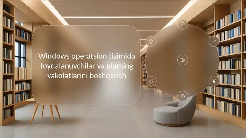 Windows operatsion tizimida foydalanuvchilar va ulaming vakolatlarini boshqarish