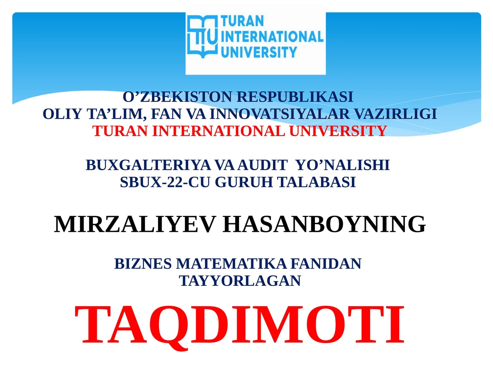 Chiziqli programmalashtirishning masalasining kompyuter texnologiyalari yordamida yechish