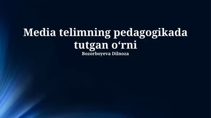 Media Savodxonligi