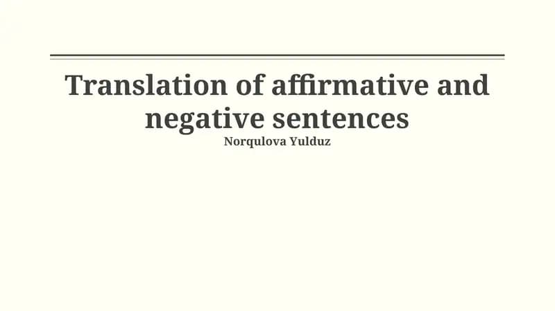 Case Studies in Translation