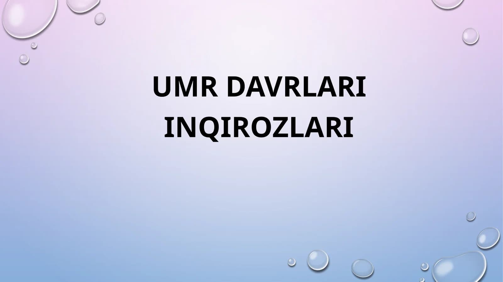 Umr Davrlari inqirozlari