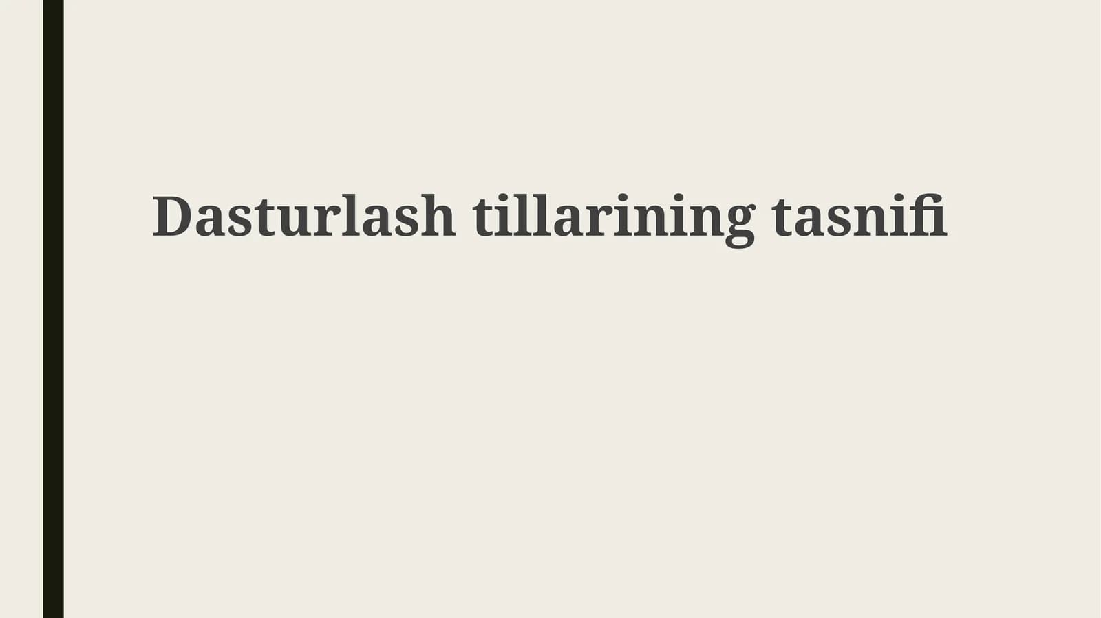 Dasturlashtillariningtasnifi