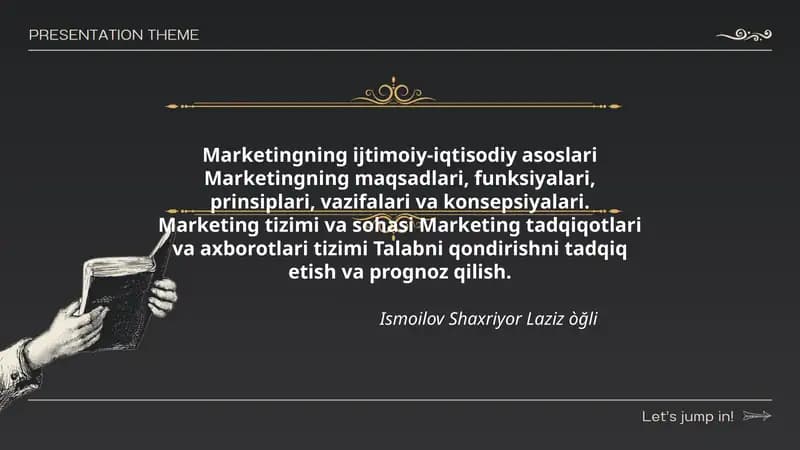 Marketingning ijtimoiy-iqtisodiy asoslari