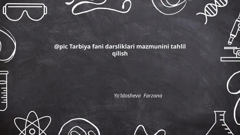 Tarbiya fani darsliklari mazmunini tahlil qilish