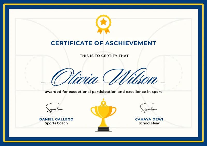 CERTIFICATE OF ASCHIEVEMENT