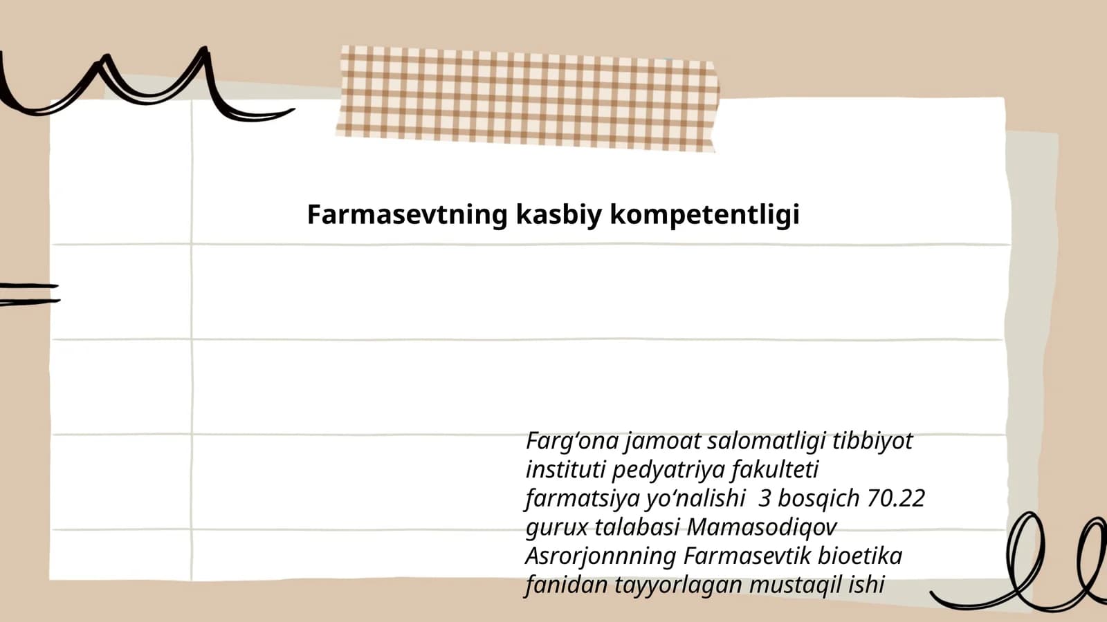 Farmasevtning kasbiy kompetentligi