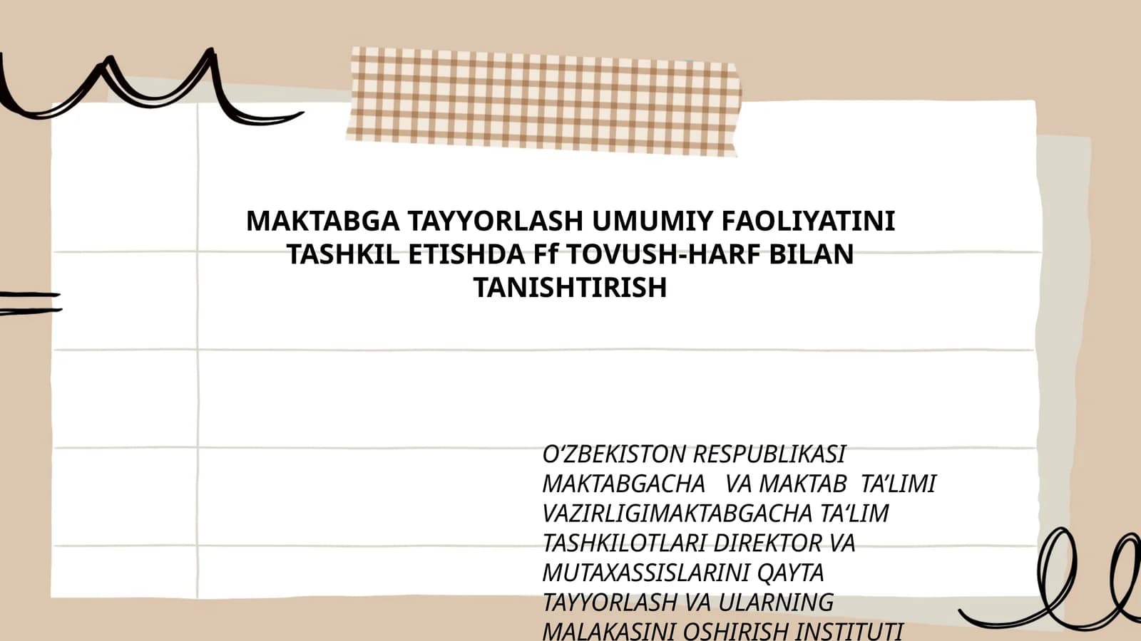 Ff TOVUSH-HARF BILAN TANISHTIRISH