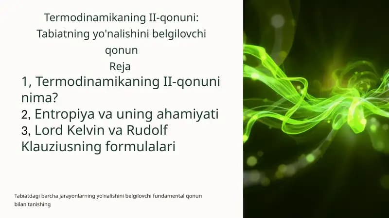 Termodinamikaning II-qonuni