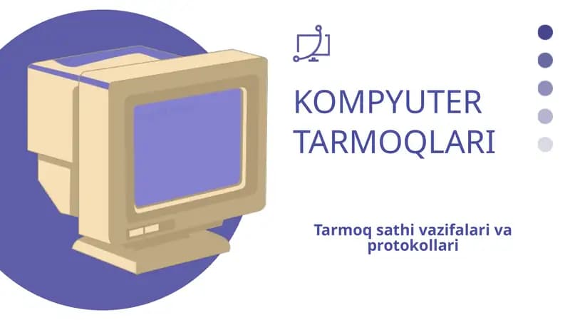 Tarmoq sathi vazifalari va protokollari