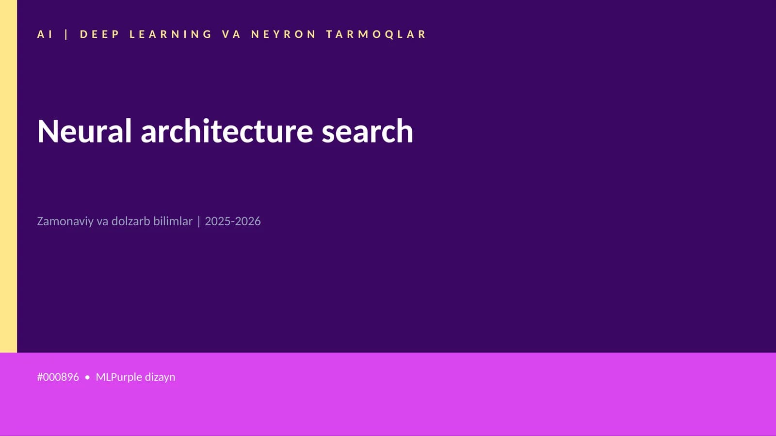 Neural architecture search