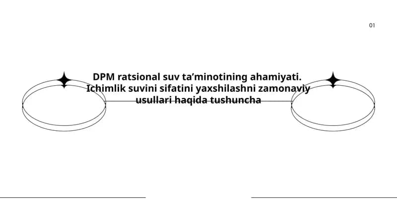 DPM ratsional suv ta'minotining asosiy prinsiplari