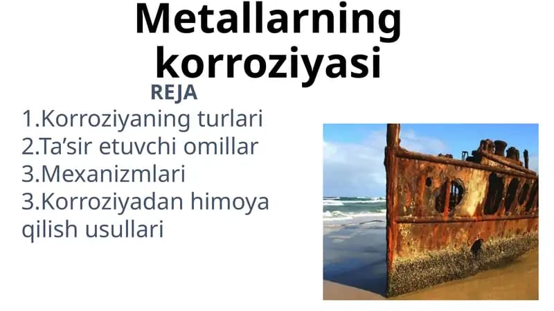 Metallarning korroziyasi