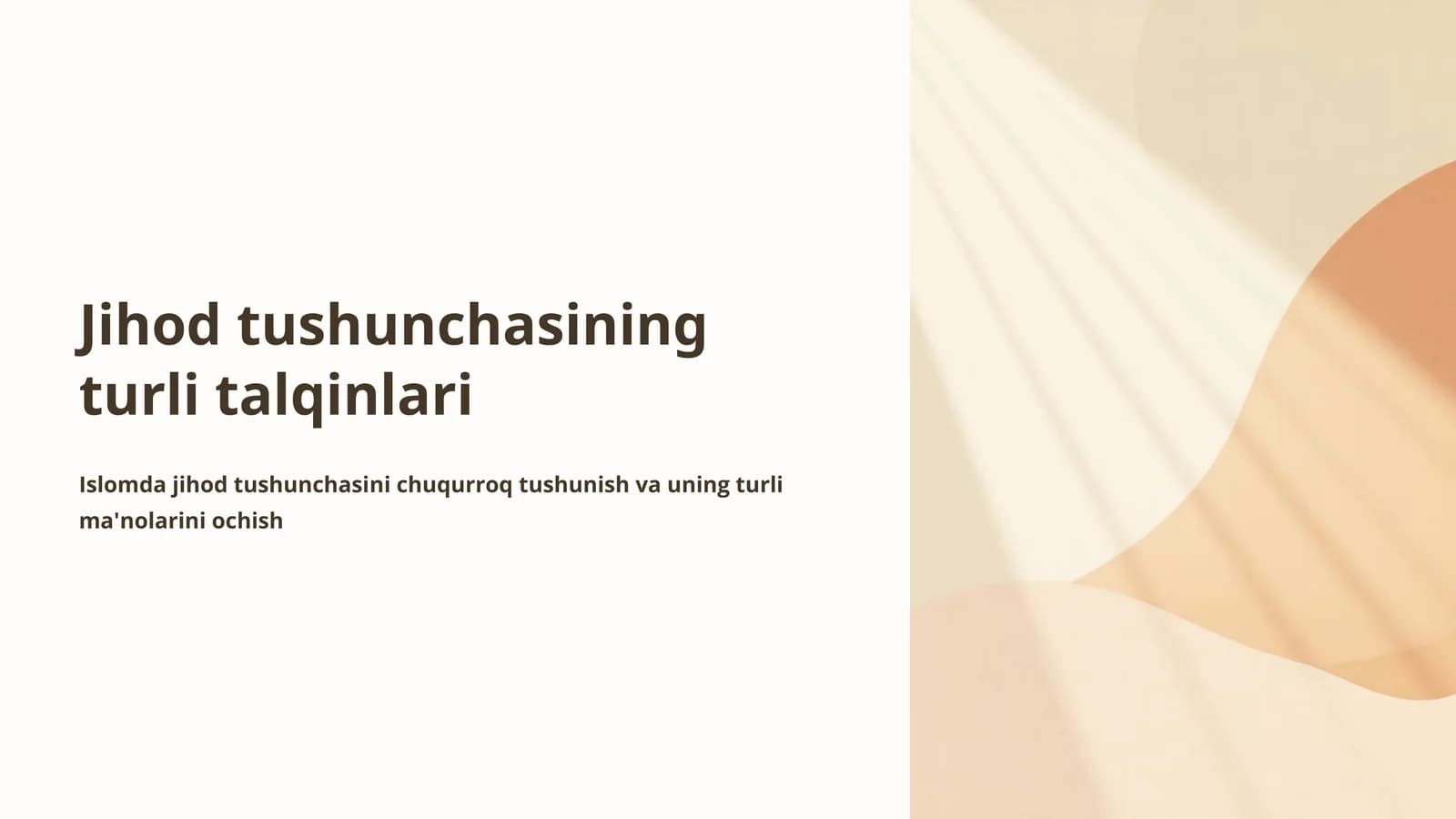 Jihod tushunchasining turli talqinlari