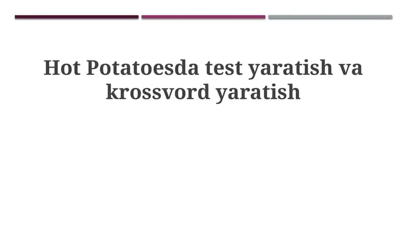 Hot Potatoes