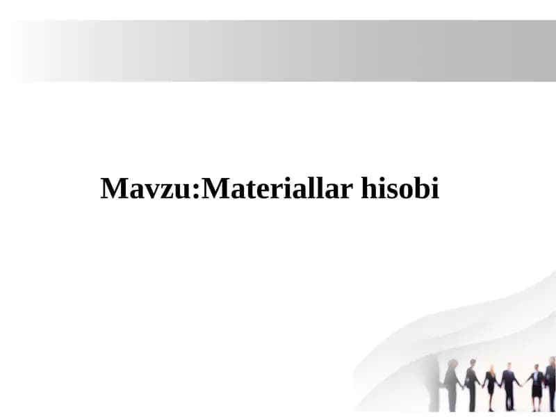 Materiallar hisobi