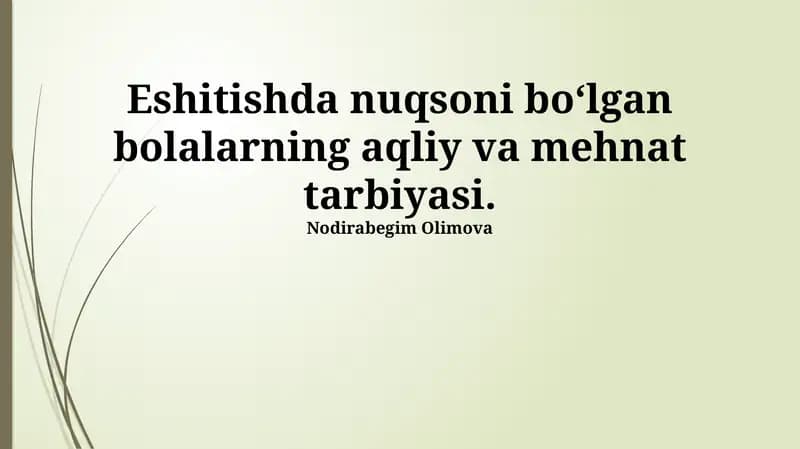 Kasb-hunar ta'limi va tayyorgarligi