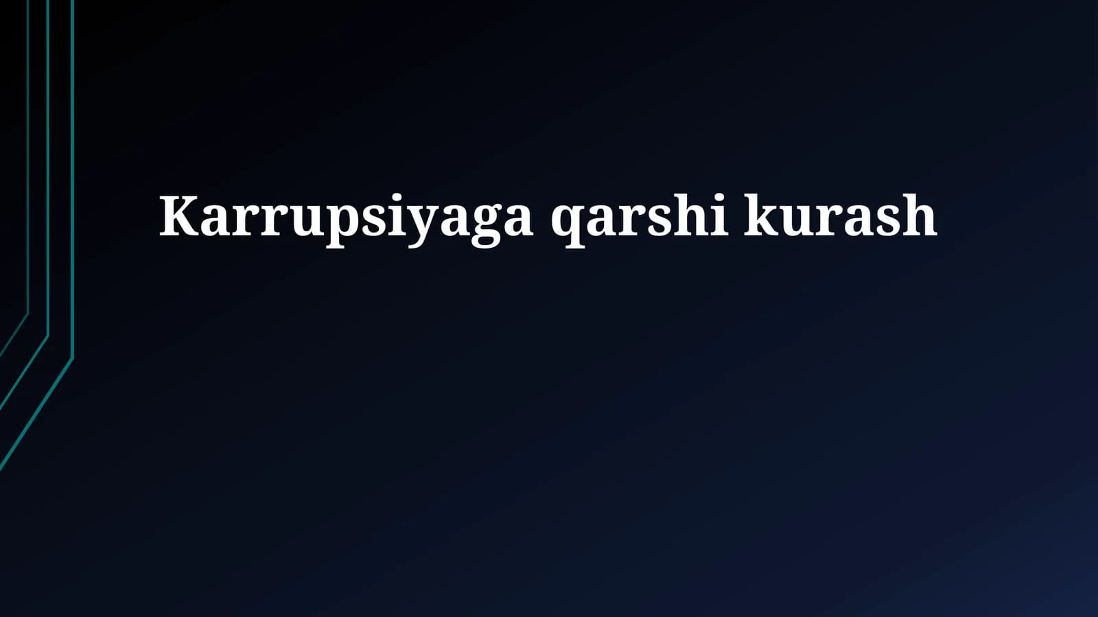 Karrupsiyaga qarshi kurash
