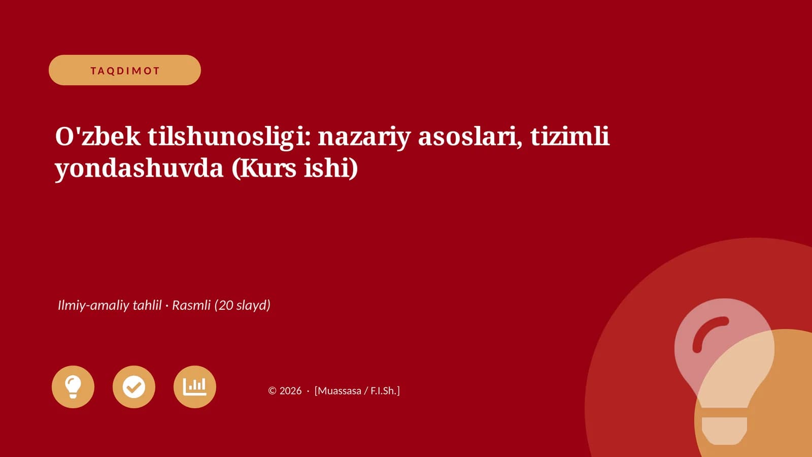 O'zbek tilshunosligi: nazariy asoslari, tizimli yondashuvda (Kurs ishi)