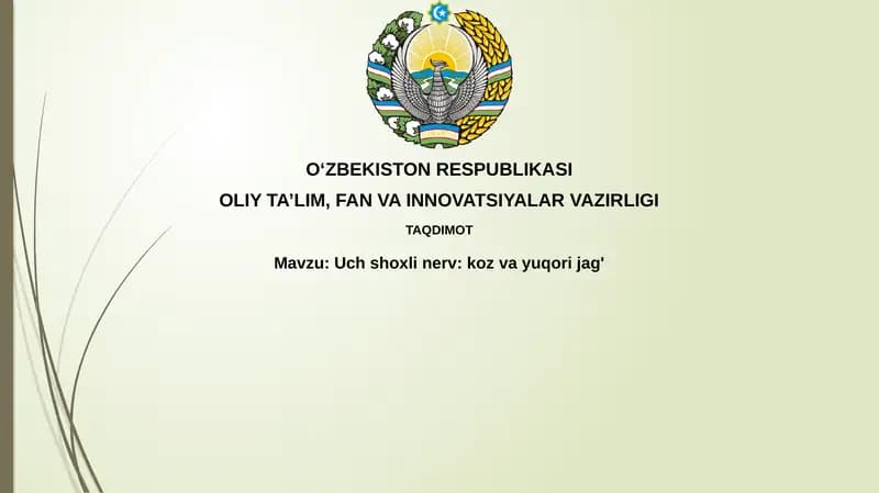 Uchshoxlinerv: kozvayuqorijag'