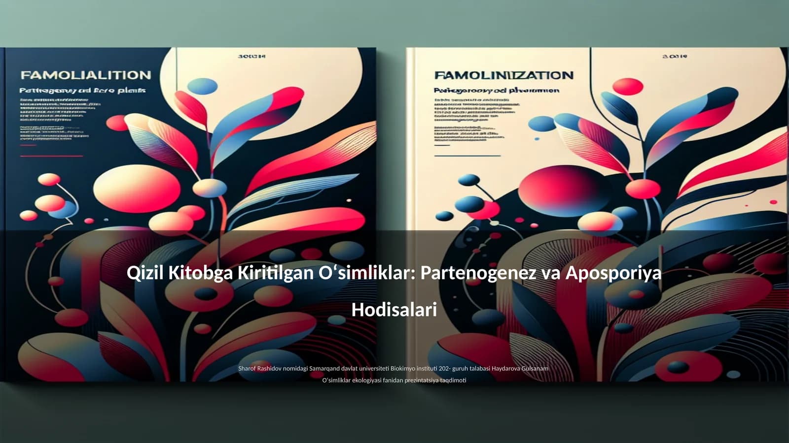 Qizil Kitobga Kiritilgan Oʻsimliklar: Partenogenez va Aposporiya Hodisalari