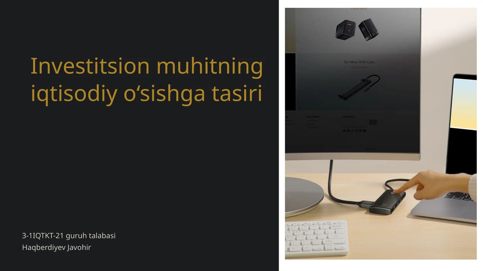 Investitsion muhitning iqtisodiy o‘sishga tasiri