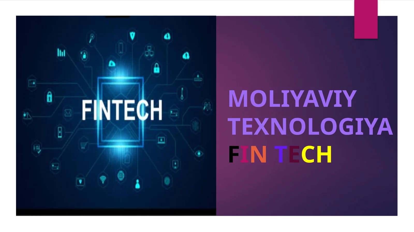 MOLIYAVIY TEXNOLOGIYA (FIN TECH)