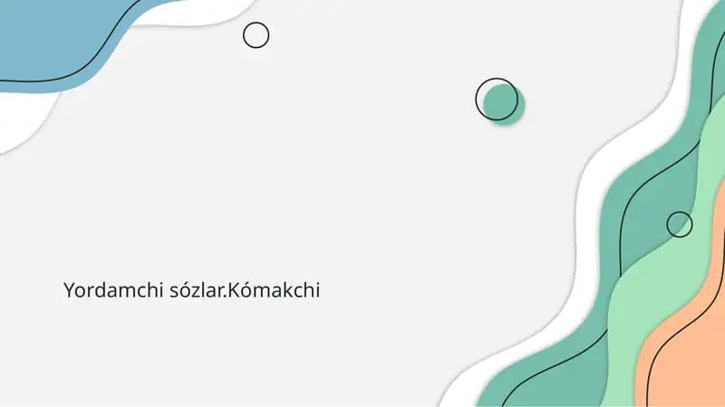 Yordamchi sózlar