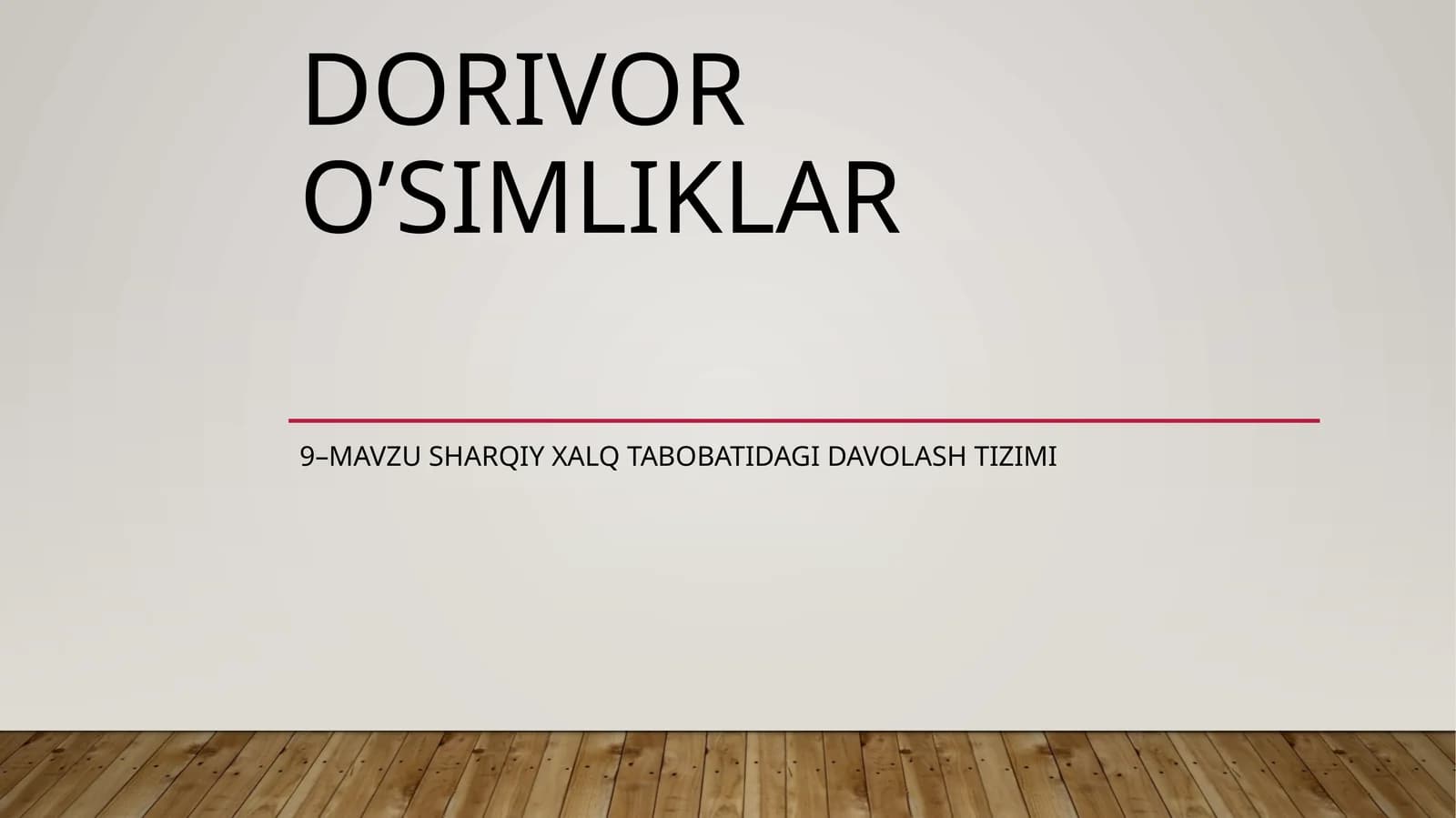 Sharqiy xalq tabobatidagi davolash tizimi