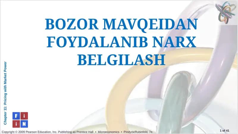 BOZOR MAVQEIDAN FOYDALANIB NARX BELGILASH