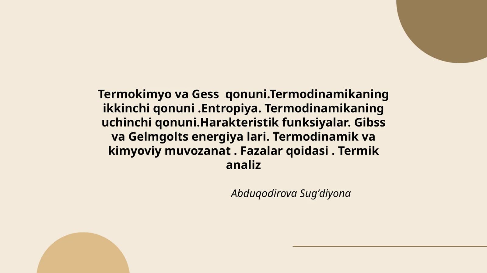 Termokimyo va Gess qonuni