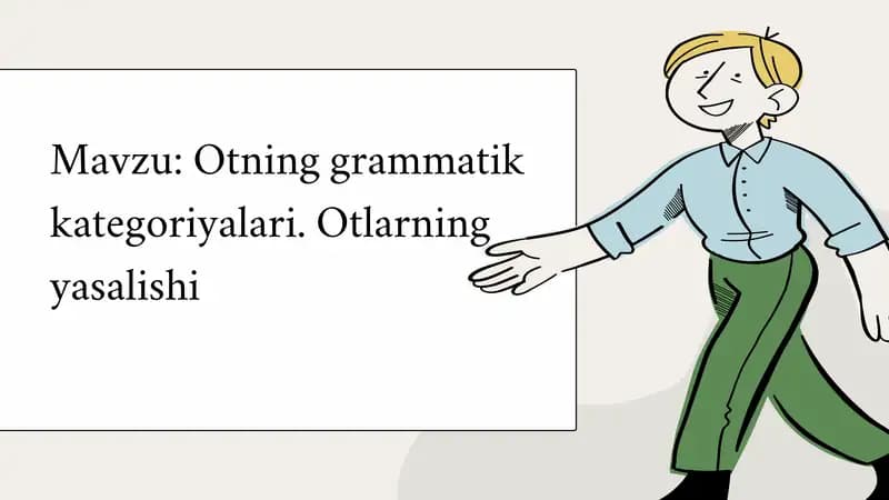 Otning grammatik kategoriyalari