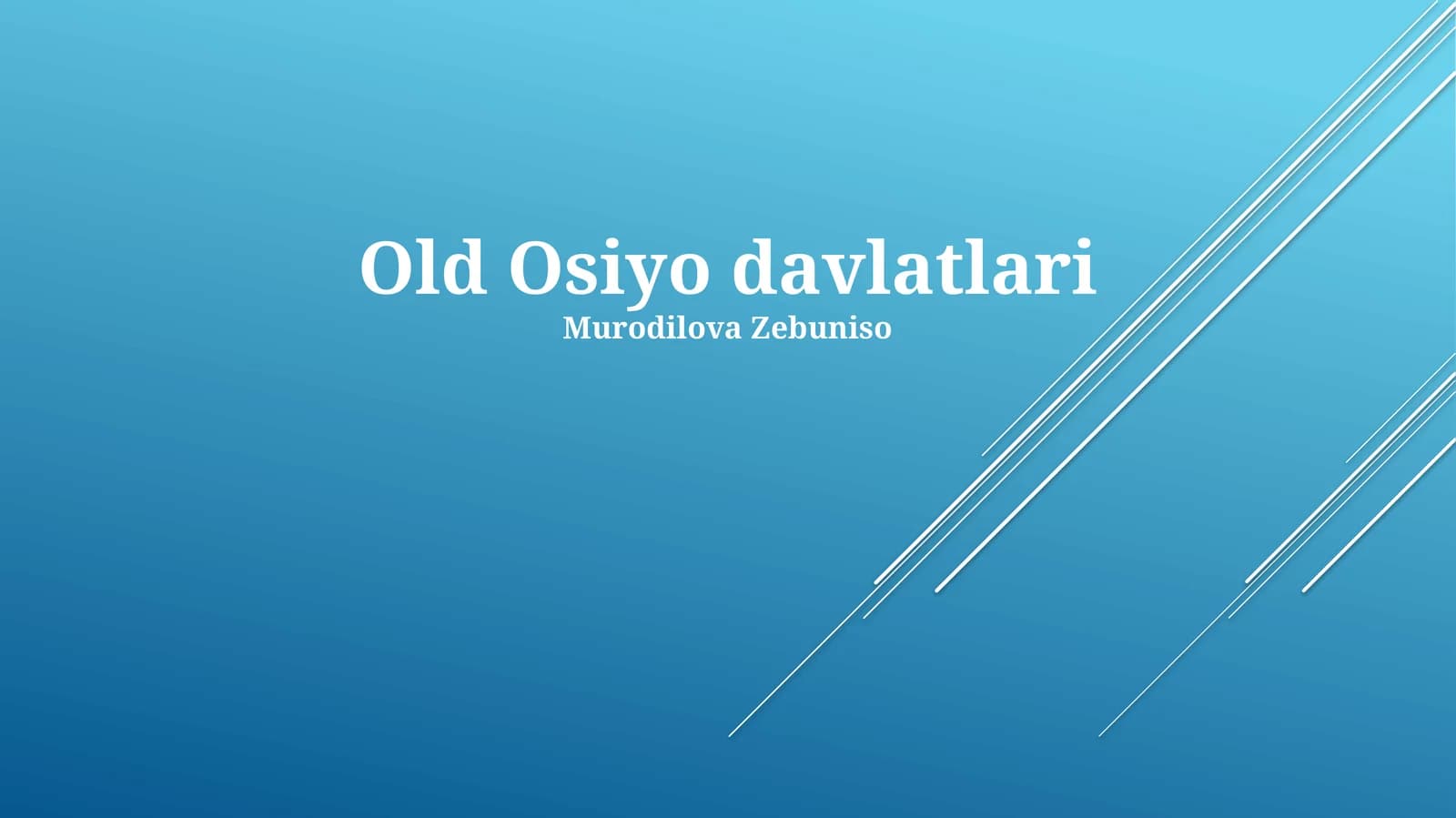 Qadimiy Markaziy Osiyo davlatlari
