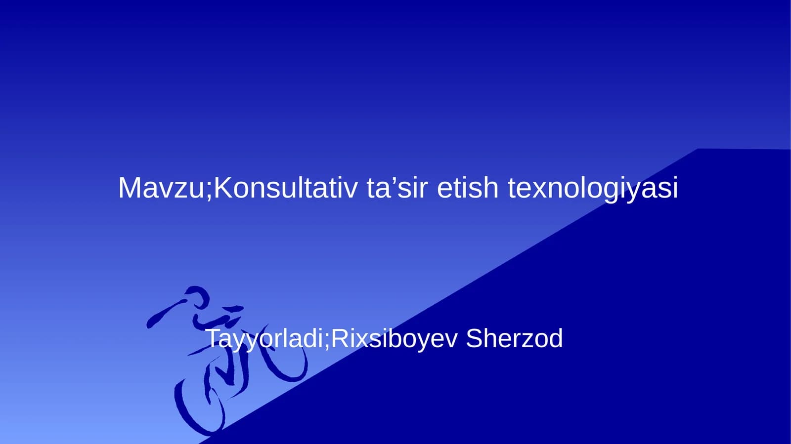 Konsultativ ta’sir etish texnologiyasi