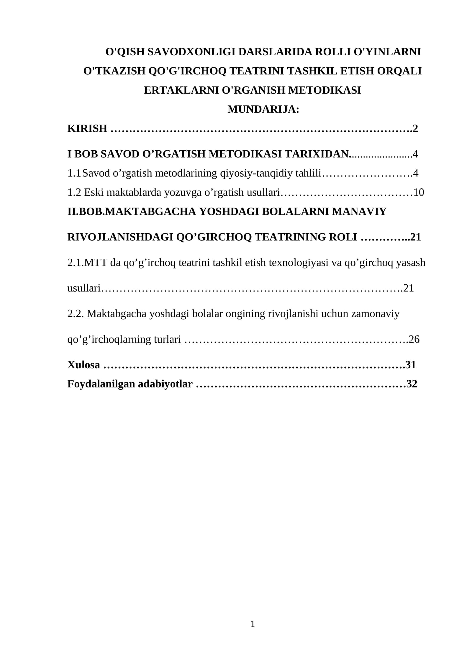 Qo'g'irchoq Teatrining Roli Maktabgacha Bolalar Manaviy Rivojlanishida