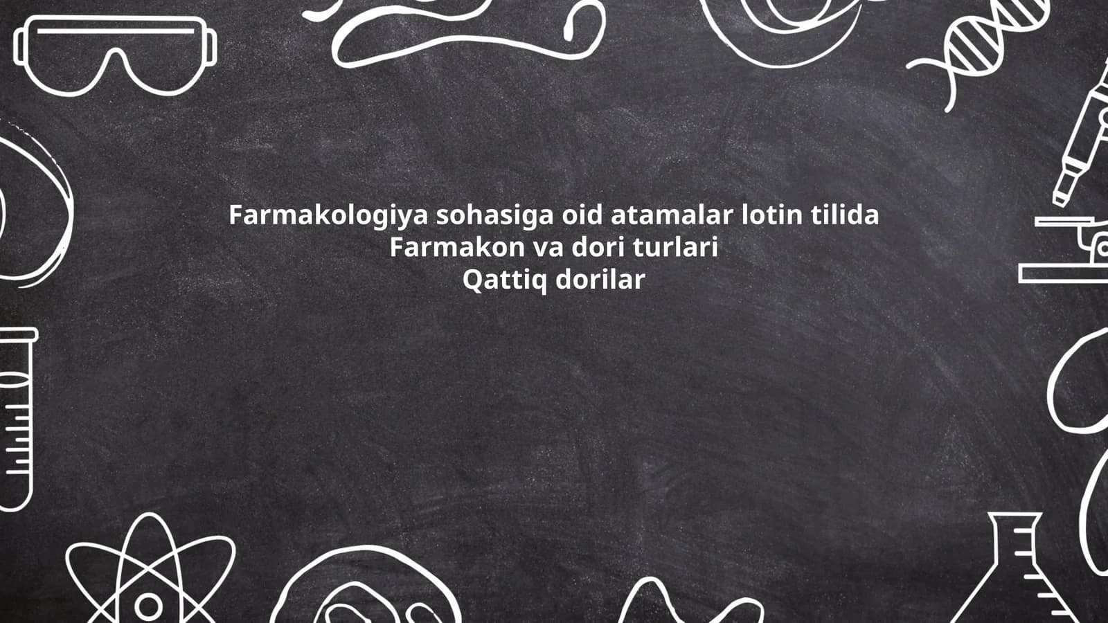 Farmakologiya sohasiga oid atamalar lotin tilida