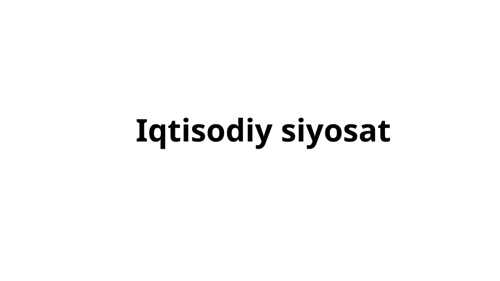 Iqtisodiysiyosat