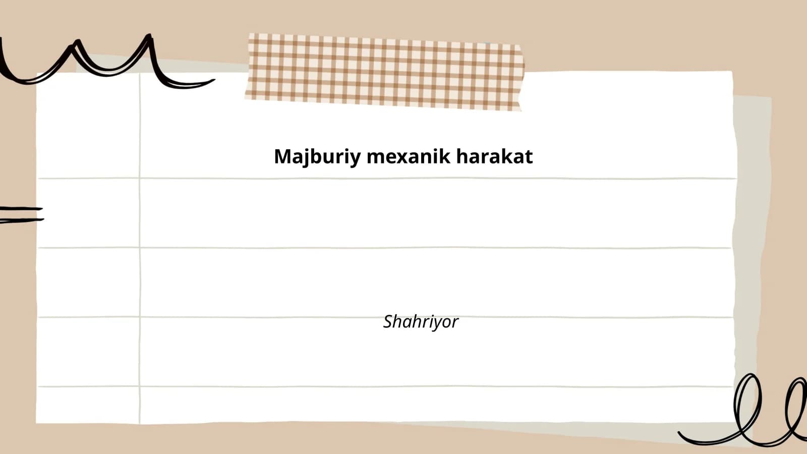 Majburiy mexanik harakat