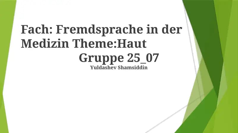 Fremdsprache in der Medizin