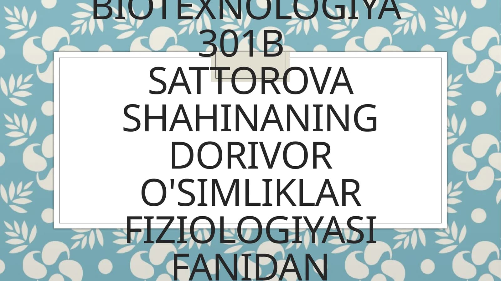 O’sish fazalari, tiplari va qonuniyatlari