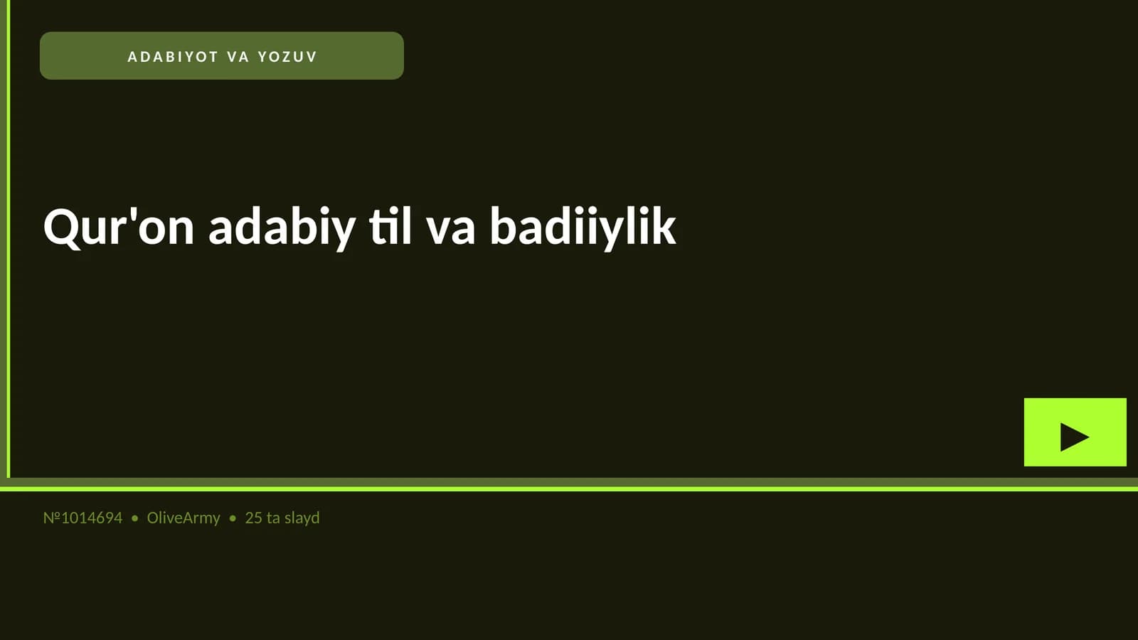 Qur'on adabiy til va badiiylik