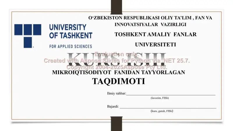 Barqarorlashtirish siyosati va uni O'zbekistonda amalga oshirish