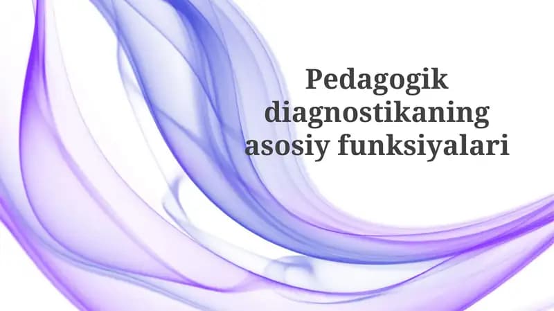Pedagogik diagnosikasining asosiy funksiyalari