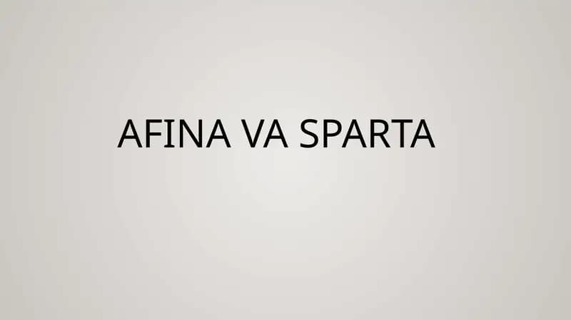 Afina va Sparta