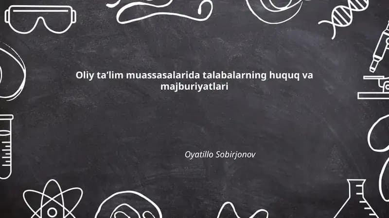 Talabalarning ta'lim olish huquqi va sifatli ta'limga bo'lgan kafolatlari