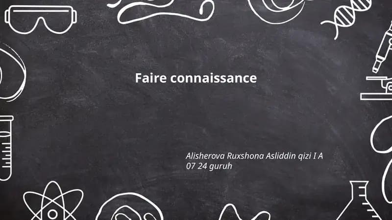 Faire connaissance